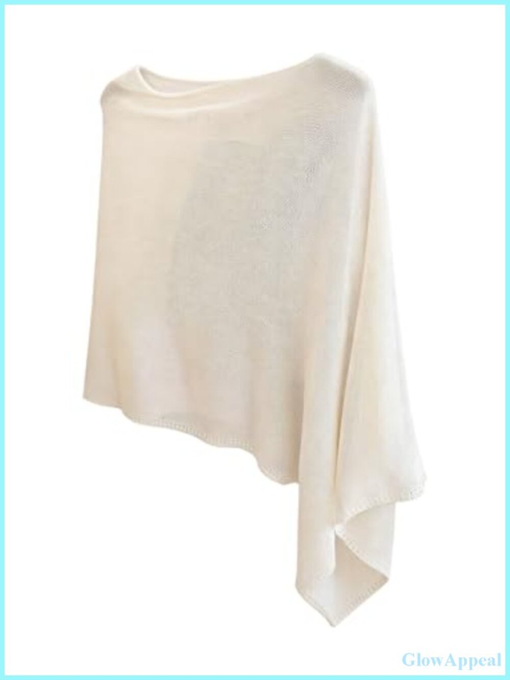 Sheer Knit Poncho Shrug Asymmetrical Hem Cover Up Sleeveless